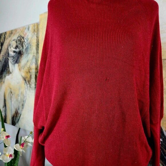 NEW with defects MICHAEL L STARS sweater color maroon size S. - Picture 3 of 10